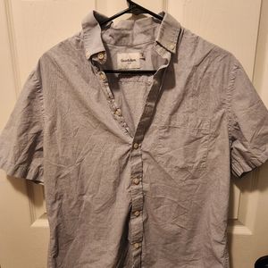 Goodfellow Co Gray Mens Medium Short Sleeve Button Down